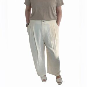 Topshop Cream LowRise Baggy Pants